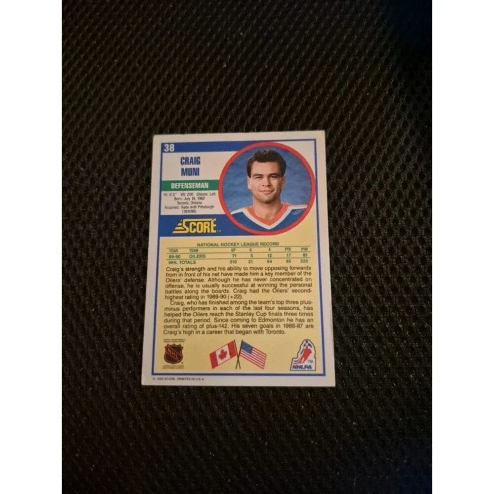 Craig Muni #38 Hockey Card